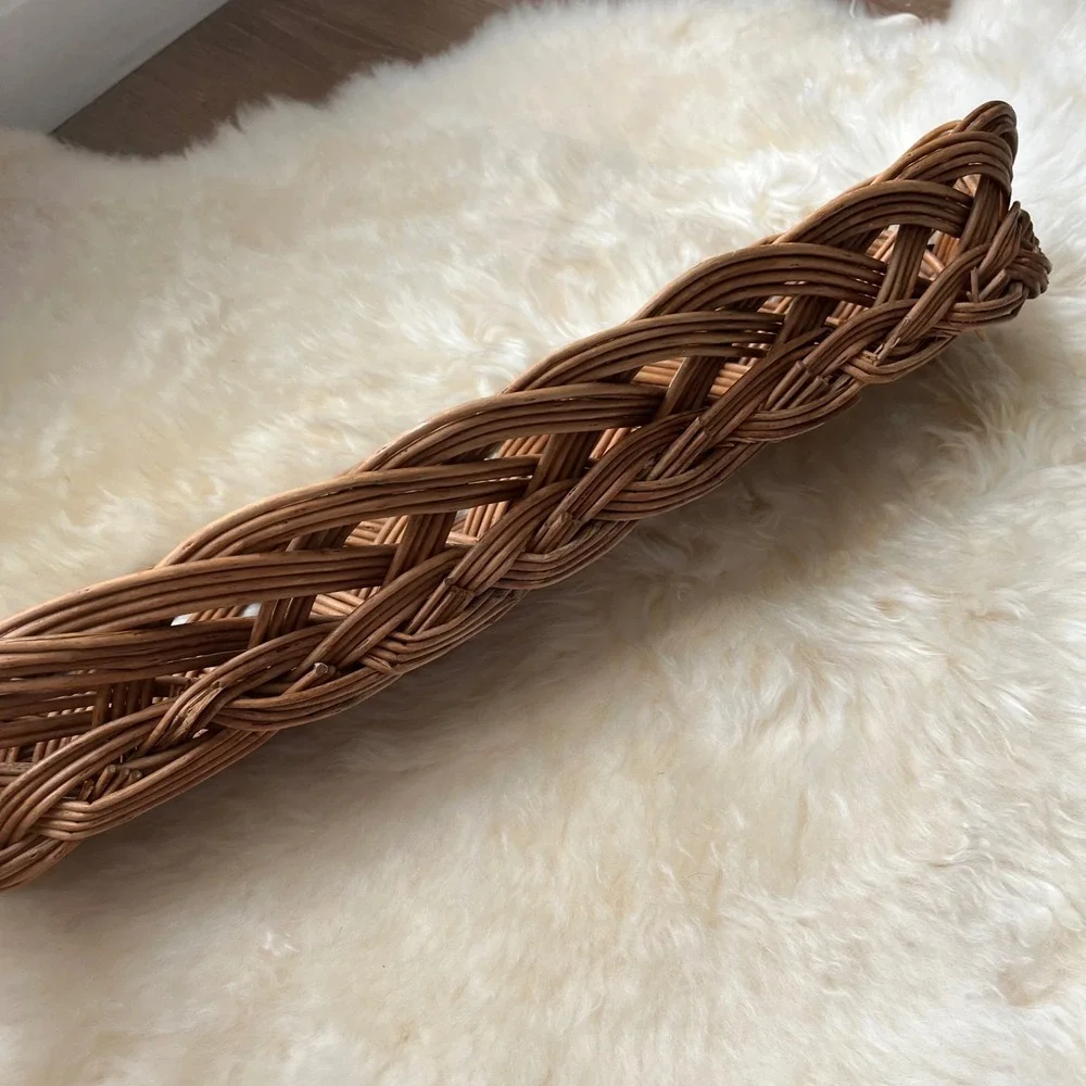 Vintage Wicker Baguette Bread Basket